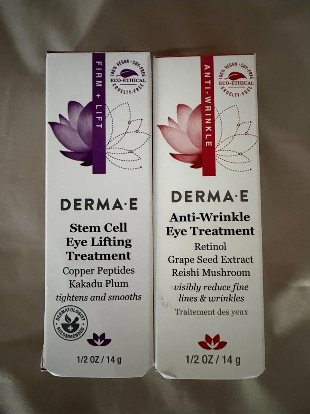 New Derma Set of 2 - E Stem Cell & Anti-Wrinkle Eye Treatments
